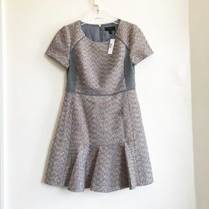 NWT J.Crew Metallic Mixed Tweed dress Stretch 10 E1568